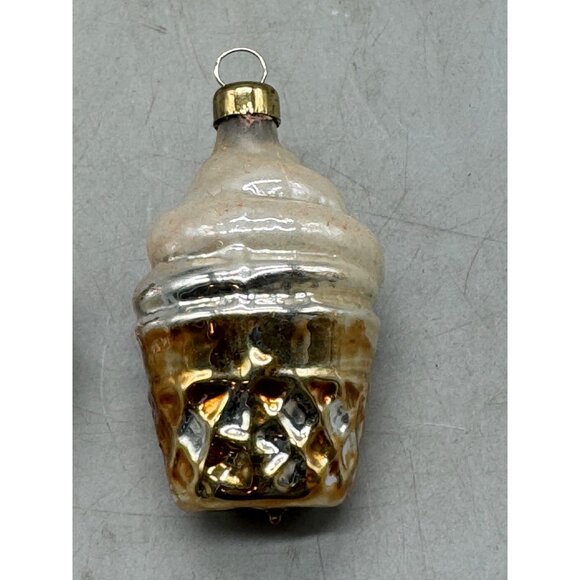 Vintage Glass Christmas Ornaments ice cream Cupcake Cherry Design 1.5-2.5" READ - Picture 3 of 8